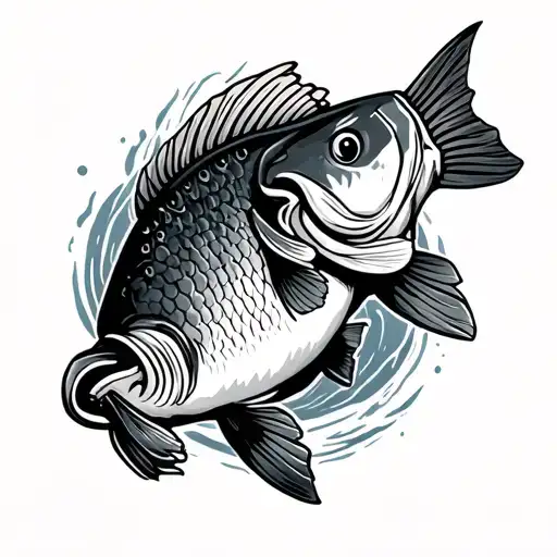 Viking Nording Style Carp Fisherman Fishing