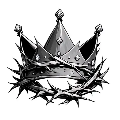 A Crown Of Thorns Laced With Tiny Diamonds Circling Twice Around The Forearm