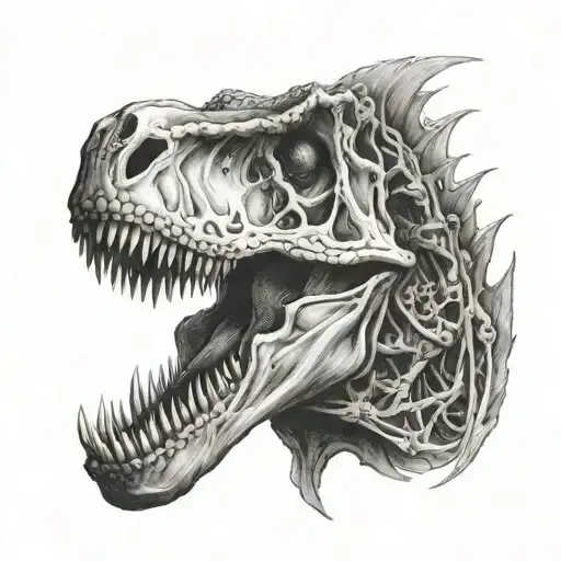 T-rex Skull And Roaes