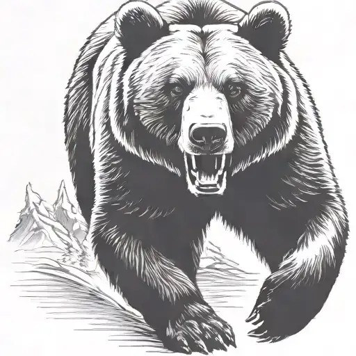 Grizzly Bear Running