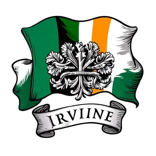 Irish Flag Family Name Irvine