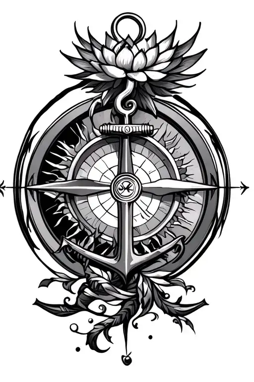 Anchor Phoenix Lotus Compass