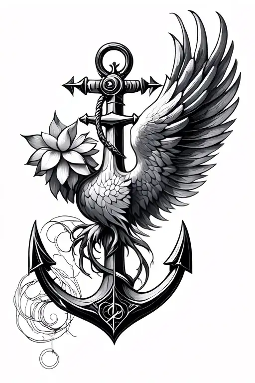 Anchor Phoenix Lotus Compass
