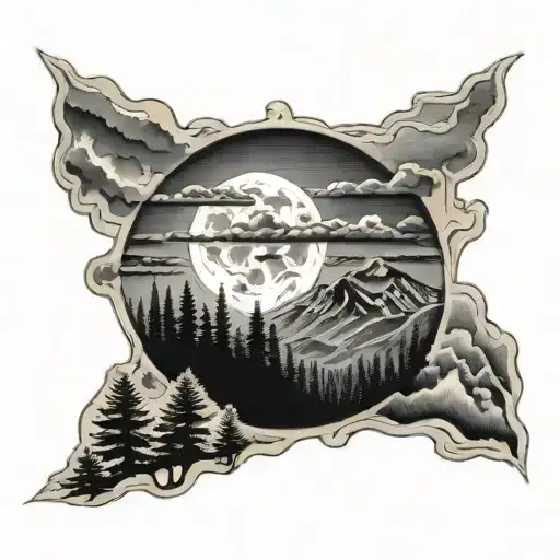 Smoky Mountains Full Moon