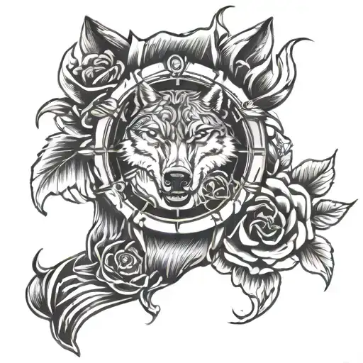 Wolf Rose Watch Hand