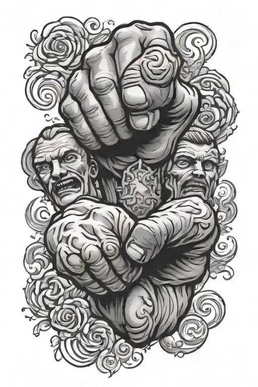 Fist Mump With Dad Boy And Girl