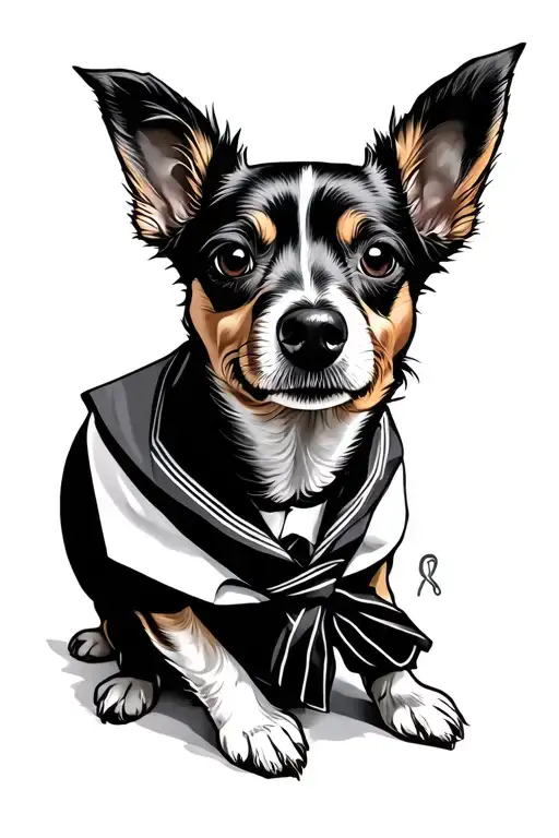 Dog In School Uniform