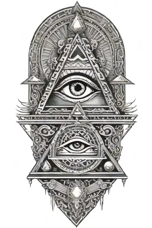 Pyramid Kaaba Eye Chakras