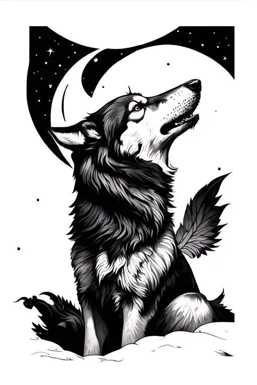 Wolf Howling At The Moon