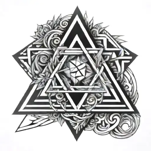Infinite Triangles Symbolizing Strength