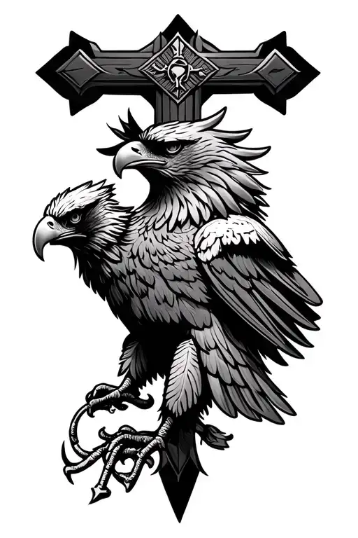 Albanian Eagle With Cross