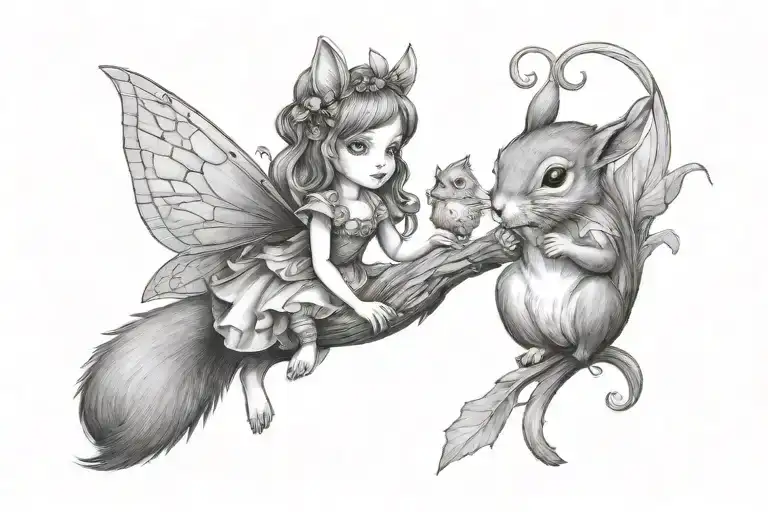 Fairy And Squirrel