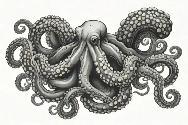 Octopus Emerging Representing Imagination