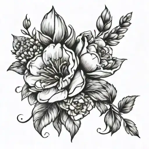 February March April And November Birth Flower Bouquet