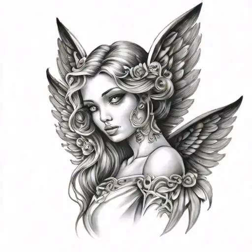 Angel With A Woman's Big Beautiful Eyes