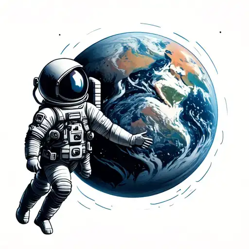 Astronaut Tries To Not Get Sucked By The Earth