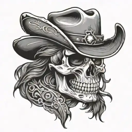 The Wild West Cowboy Skull