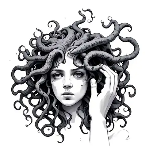 Medusa Holding The Head