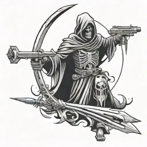 Grim Reaper Holding Javelin Missile