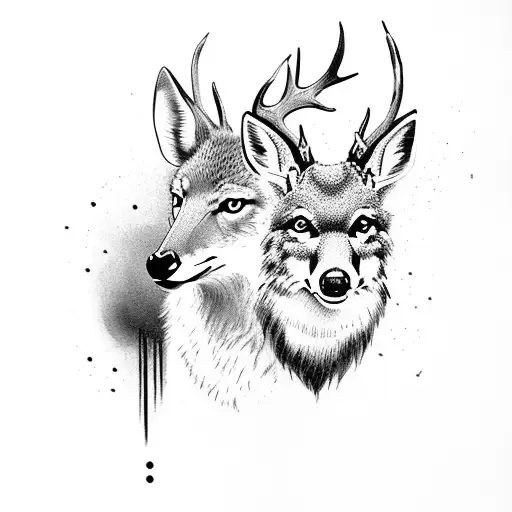 Deer And Coyote