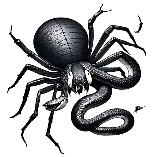 Spider Lillie's And Snakes Intertwined