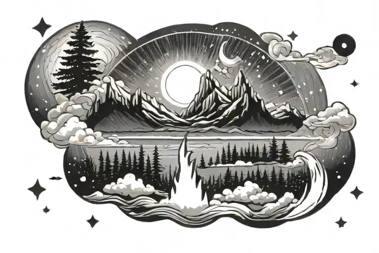 Aurora Borealis Sky Filled No Foreground