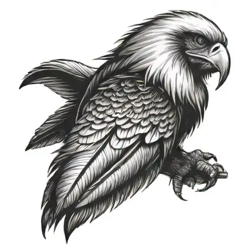 Eagle Feather On A Gorilla