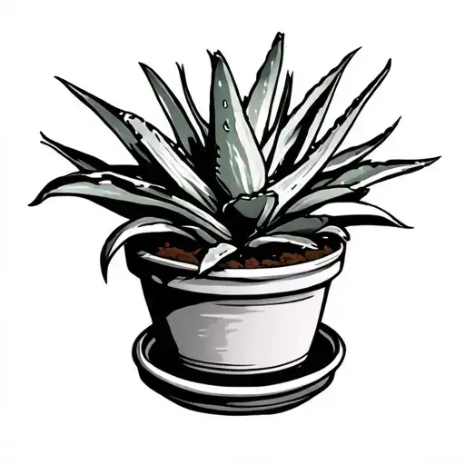 Aloe Plant In A Pot