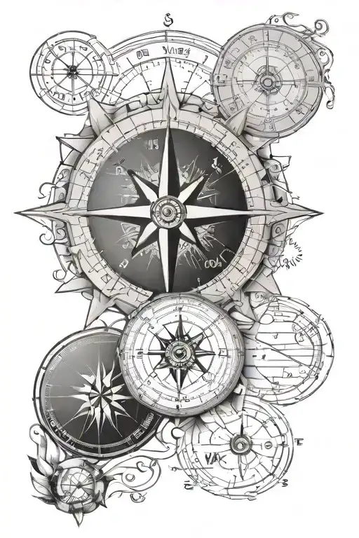 Compass And Coordinates And Sentence And V