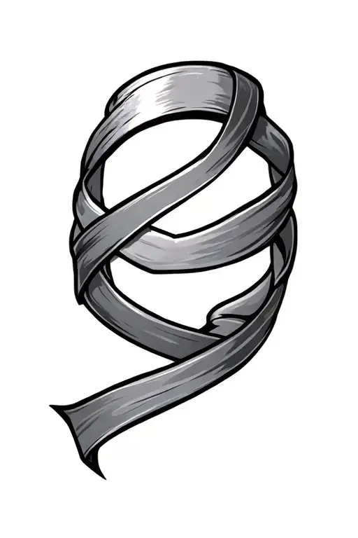 Brain Cancer Ribbon Wrapped