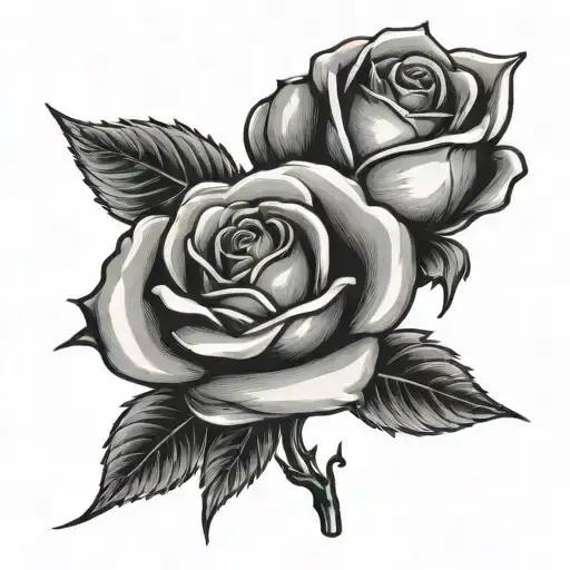 A Traditional Style Simlpe Rose With Stem