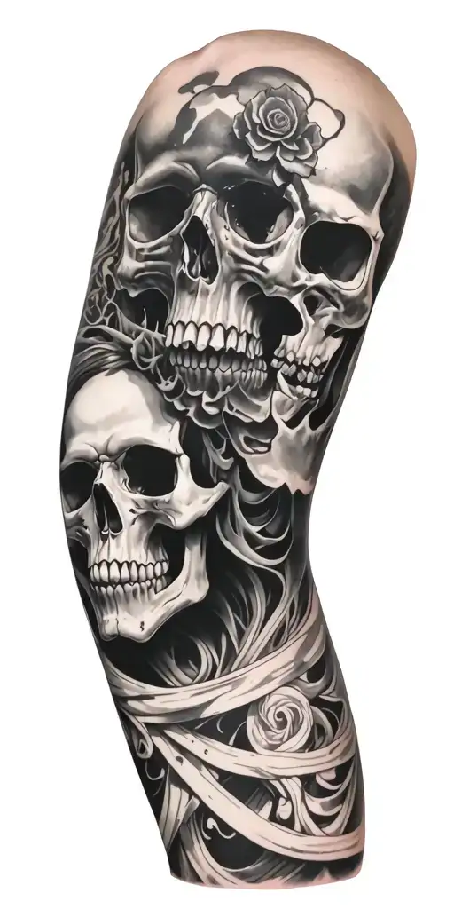 Full Sleeve With Skull