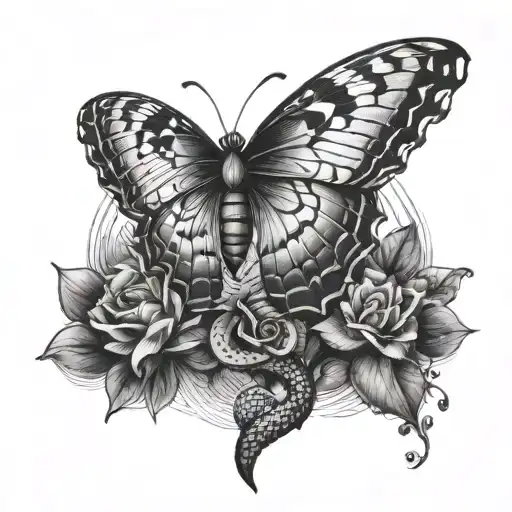 Snake And Butterfly
