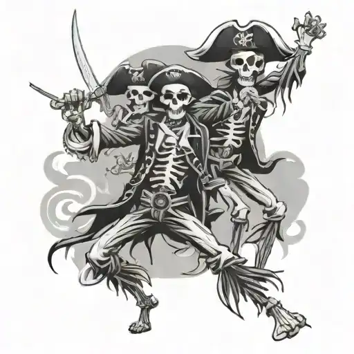 Dancing Pirate Skeletons
