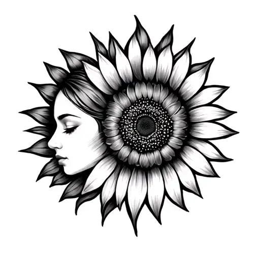 Sun With Sunflower Daughters