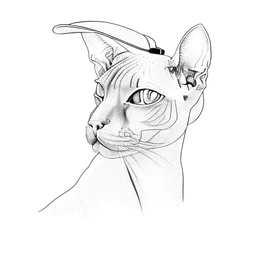 A Sphynx Cat Wearing A Hat