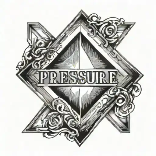 The Word Pressure Inside Of A Diamond Shaped Line Outlining