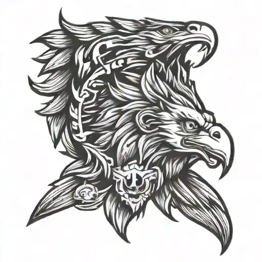 Eagle And Lion Head