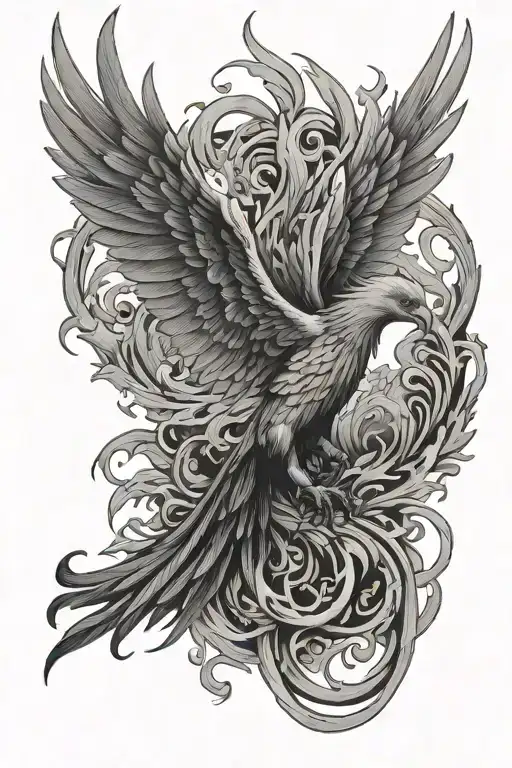 Phoenix Rising From Book