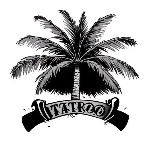 Stitch With Palm Tree