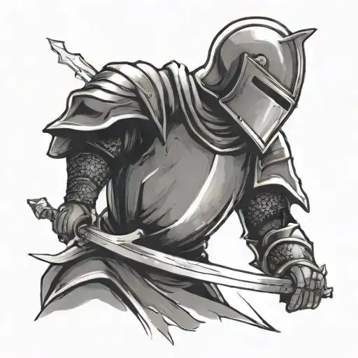 Knight Holding A Sword