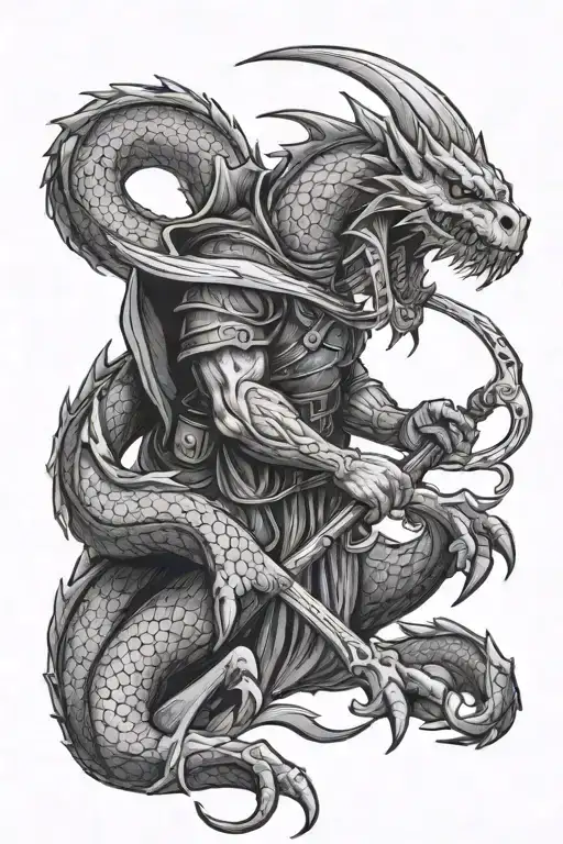 Marine Corps Dragon Reaper Holding A Scythe