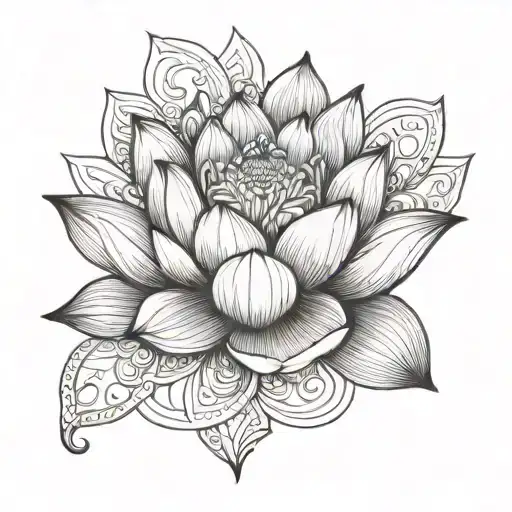 Lotus Flower Intertwined