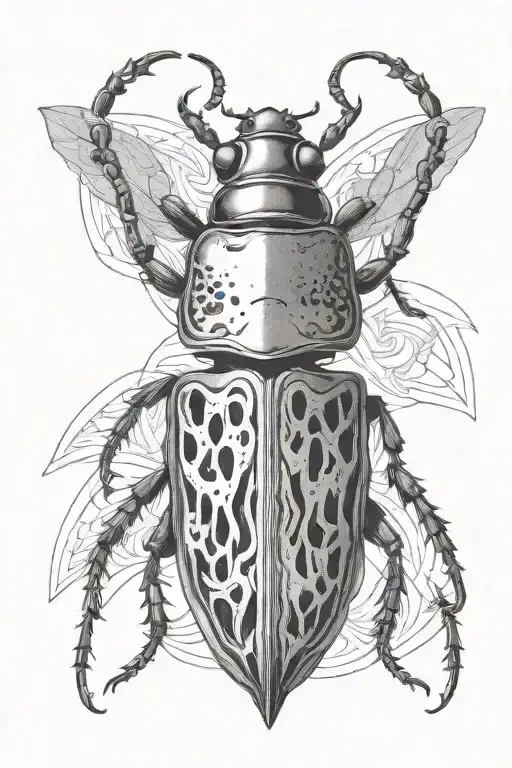 Beetle Flying Into Fire