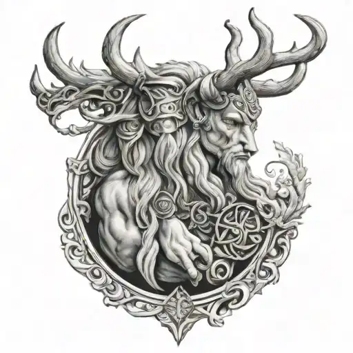Realism Hand Tattoo Norse Mythology