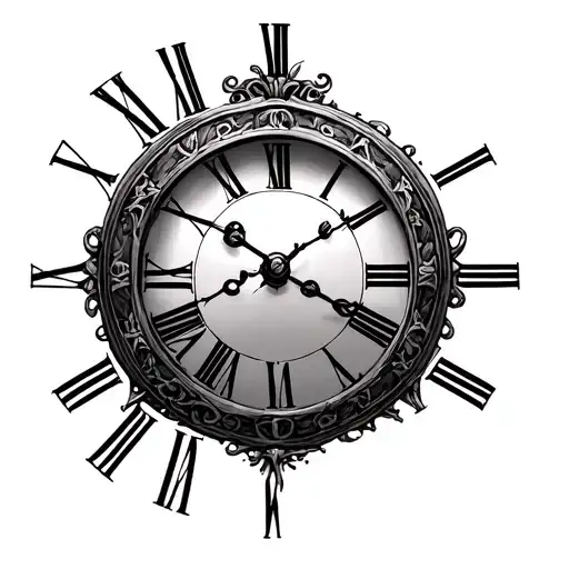 Roman Numerals Clock Face