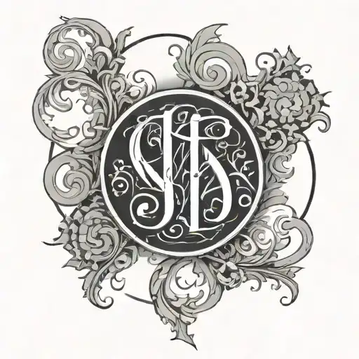 Circle Gothic Letters Designer On Arm