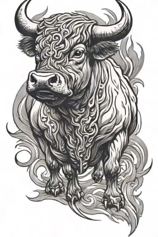 Scottish Bull Standing