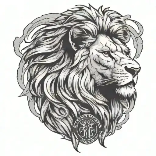 Lion Head Surroundedby Roman Numerals