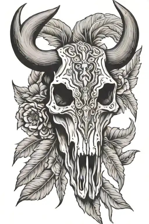 Native American Longhorn Skull